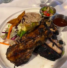 Branches Grill and Cafe signature dishes Jerk Chicken
Mannish Water
8 Piece BBQ
